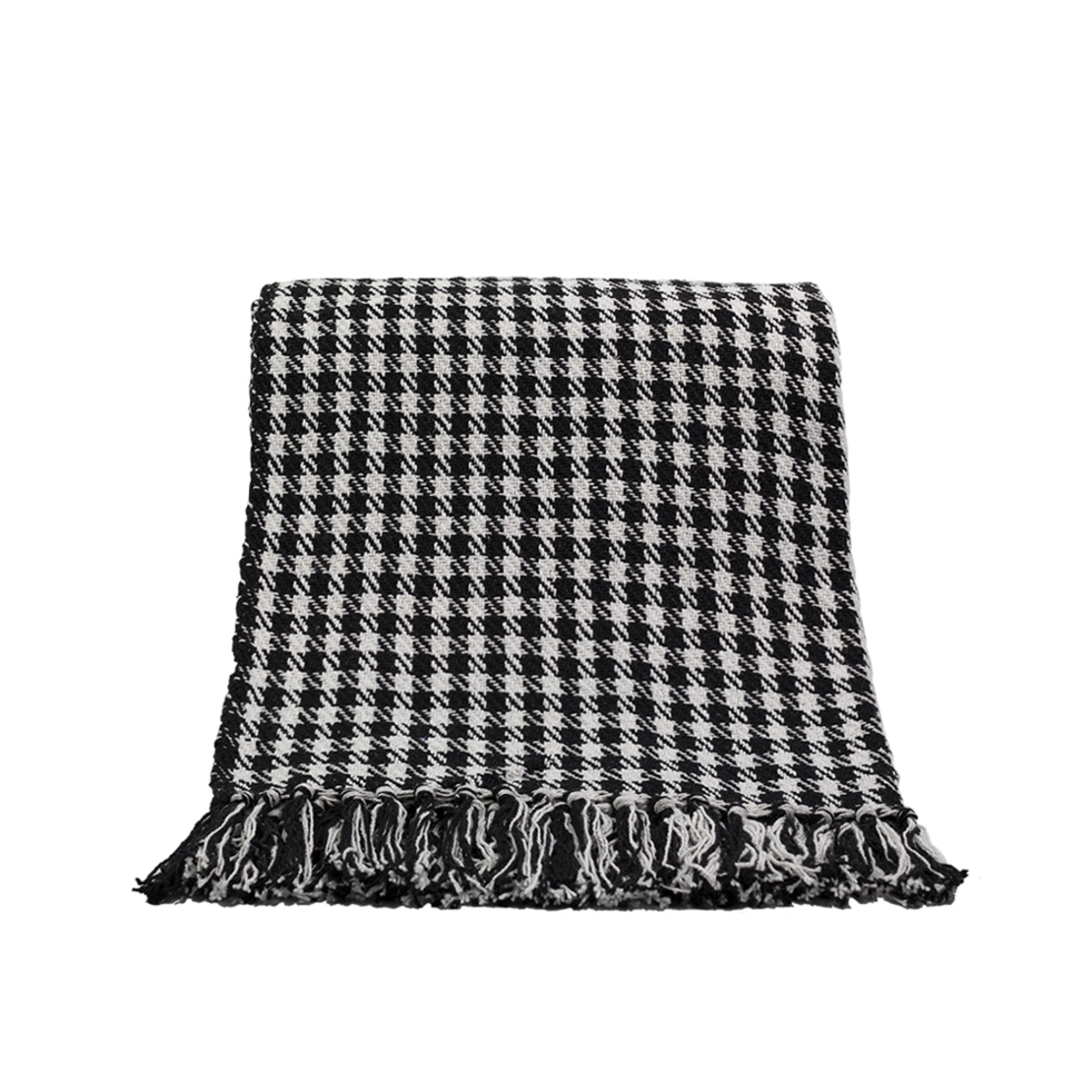 PETIT BOULE THROW COTTON POLYESTER BLACK WHITE 130