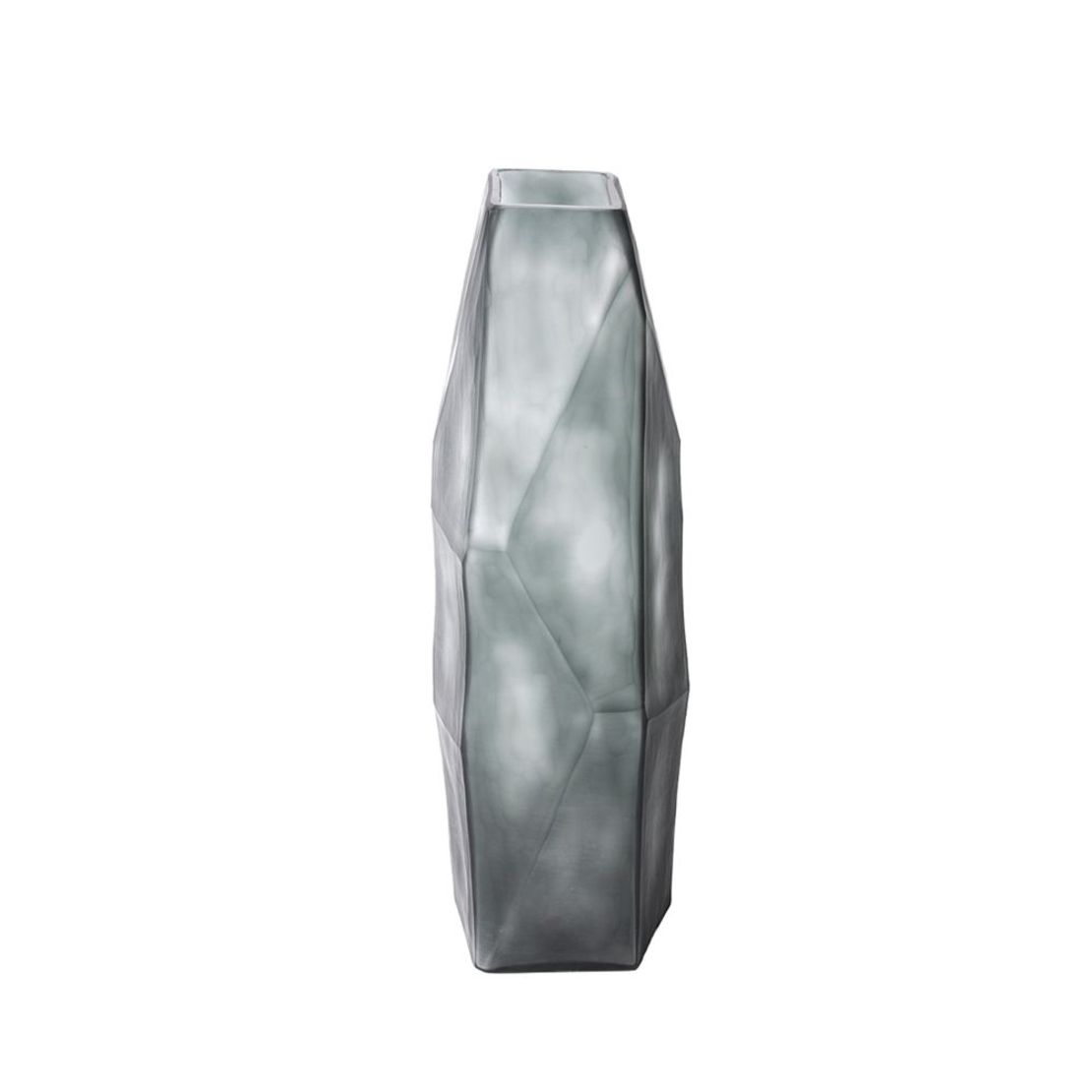 ROCHE GREY VASE GLASS GREY 20,5x15xH38cm PRC