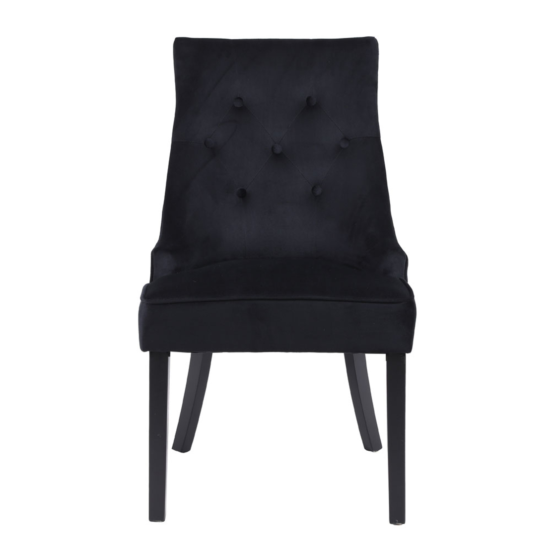 VERONA CHAIR WITH METAL RING FABRIC BLACK WOOD PIN