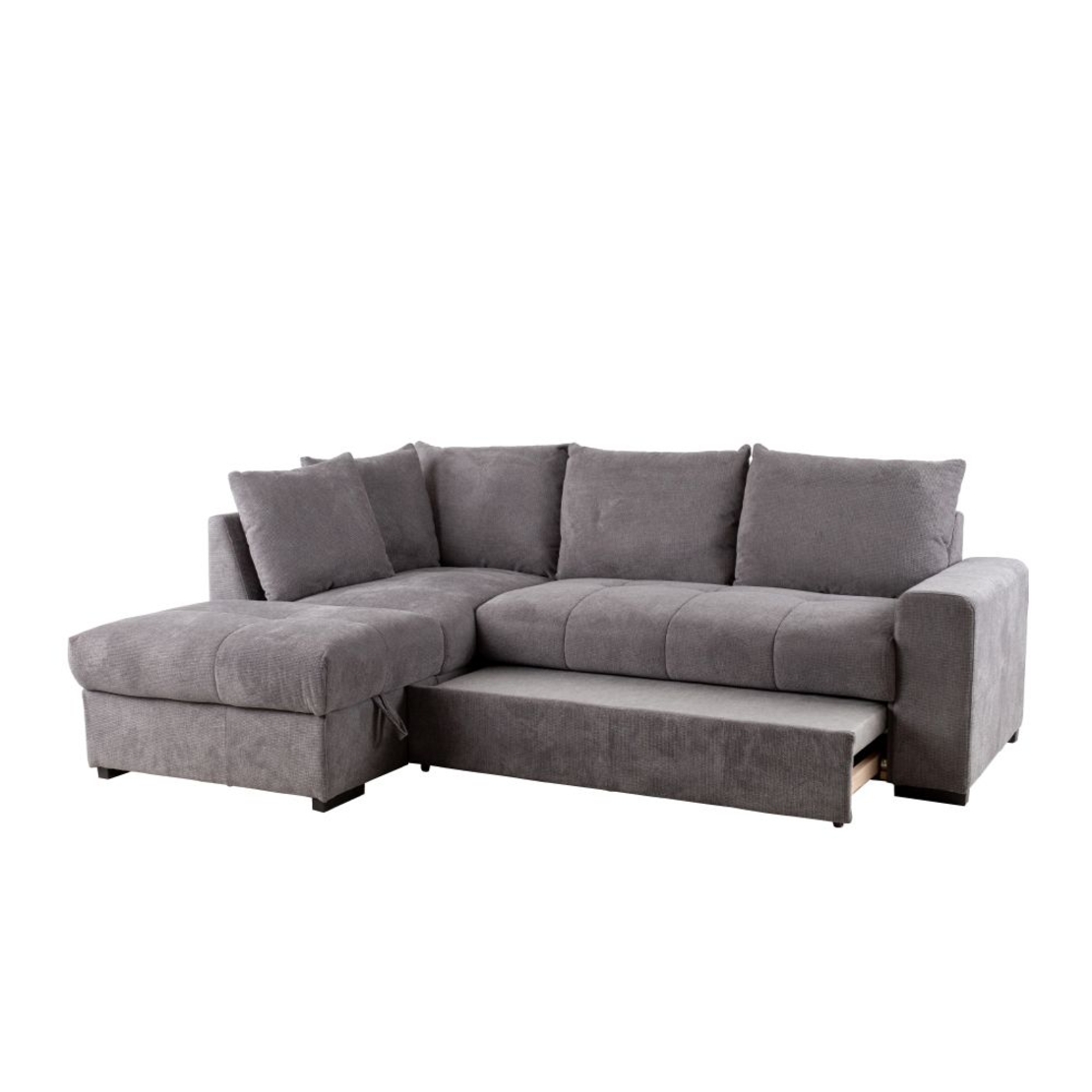 BILL SOFA BED CORNER LEFT EASY CLEAN FABRIC STONE E1 EU