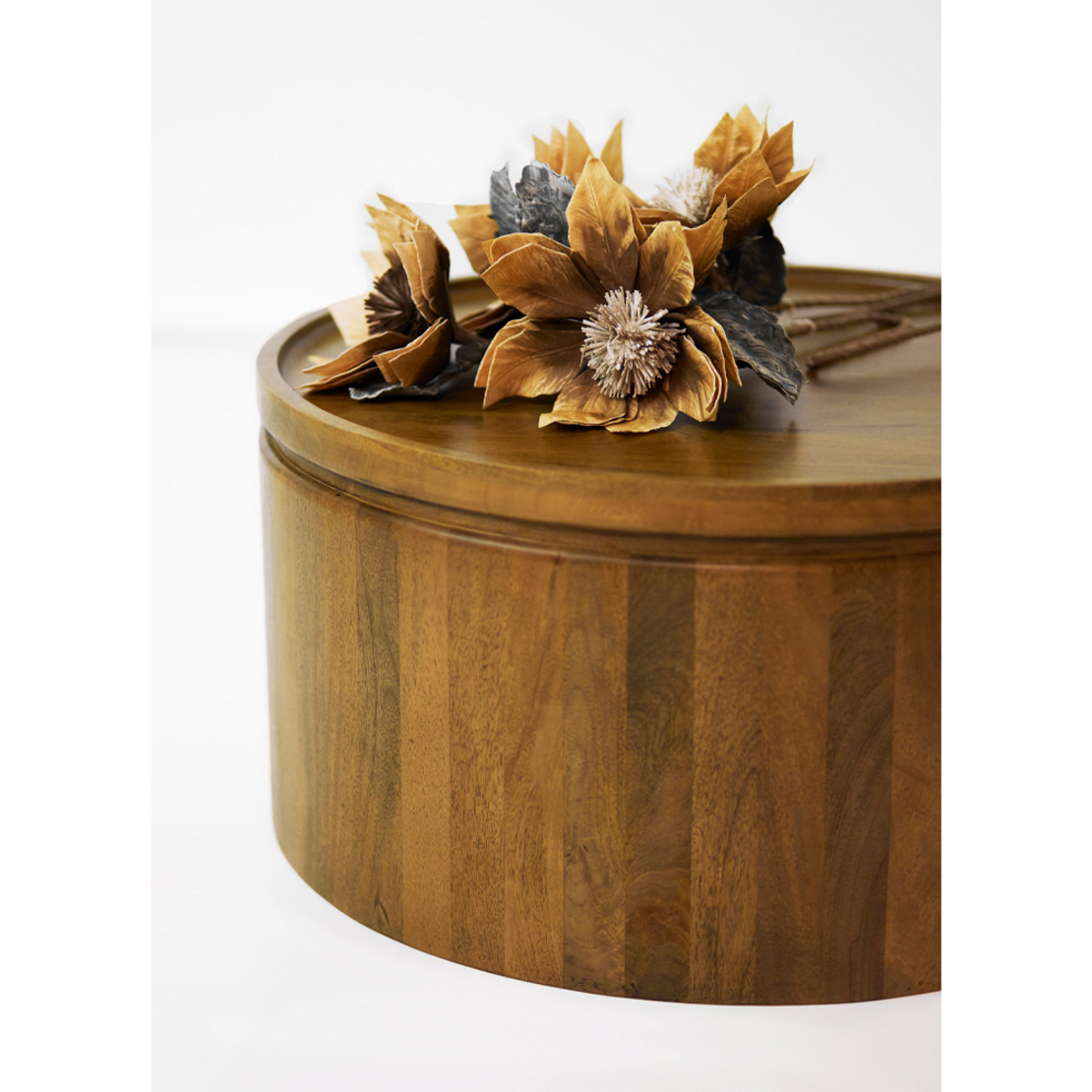 ARAB COFFEE TABLE WOOD MANGO WALNUT 80x80xH40cm IN