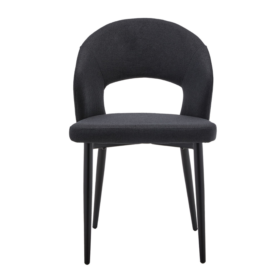KIMONO CHAIR EASY CLEAN FABRIC GREY METAL BLACK E1 PRC