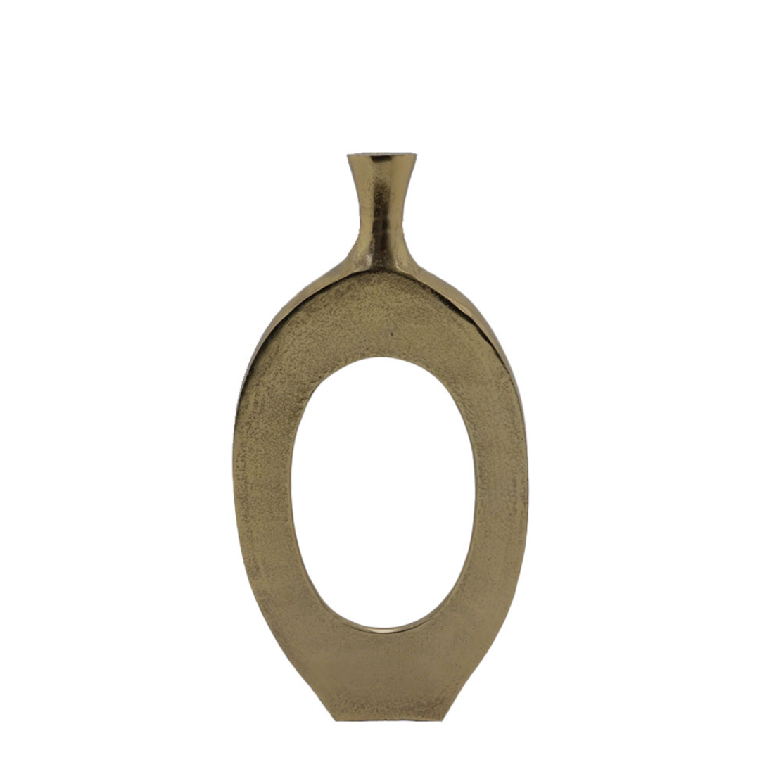 ABSTRACT VASE ALUMINIUM GOLD 24,25x5xH49,5cm IN