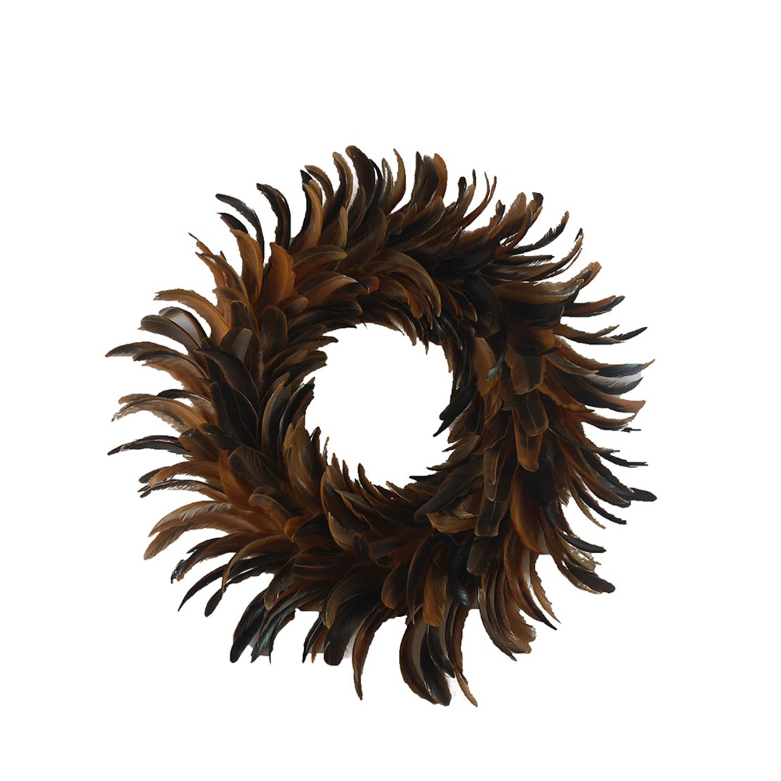 SOIL WREATH WITH FEATHERS FEATHER BROWN 55x55 PRC