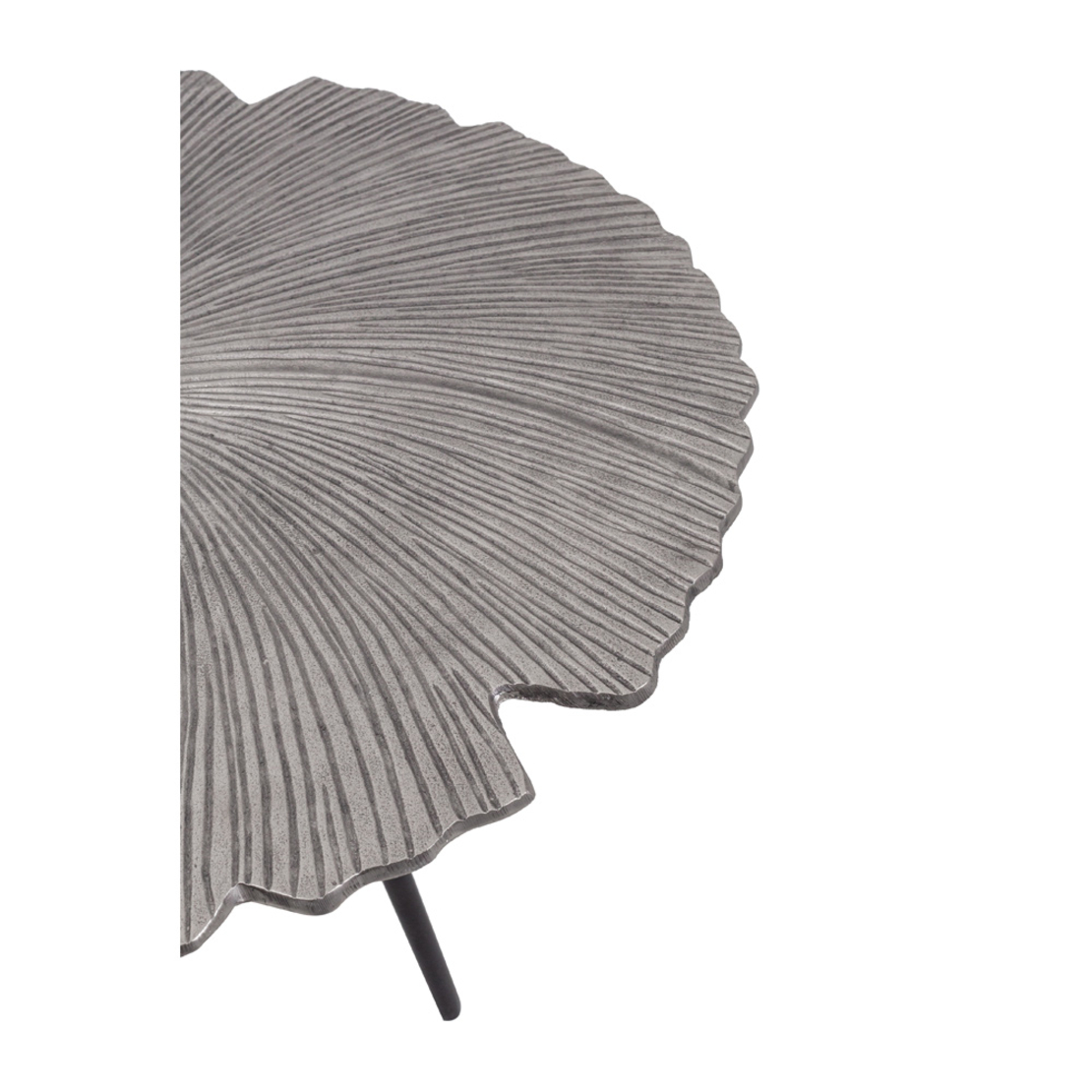 LEAF 60 SIDE TABLE METAL NICKEL BLACK 60x60xH41cm IN