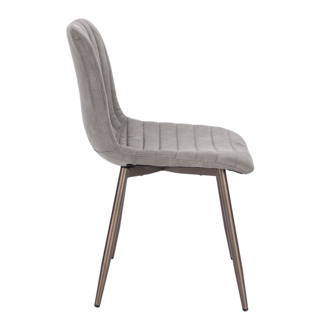 STRIPES CHAIR FABRIC GREY GUNMETAL METAL PRC