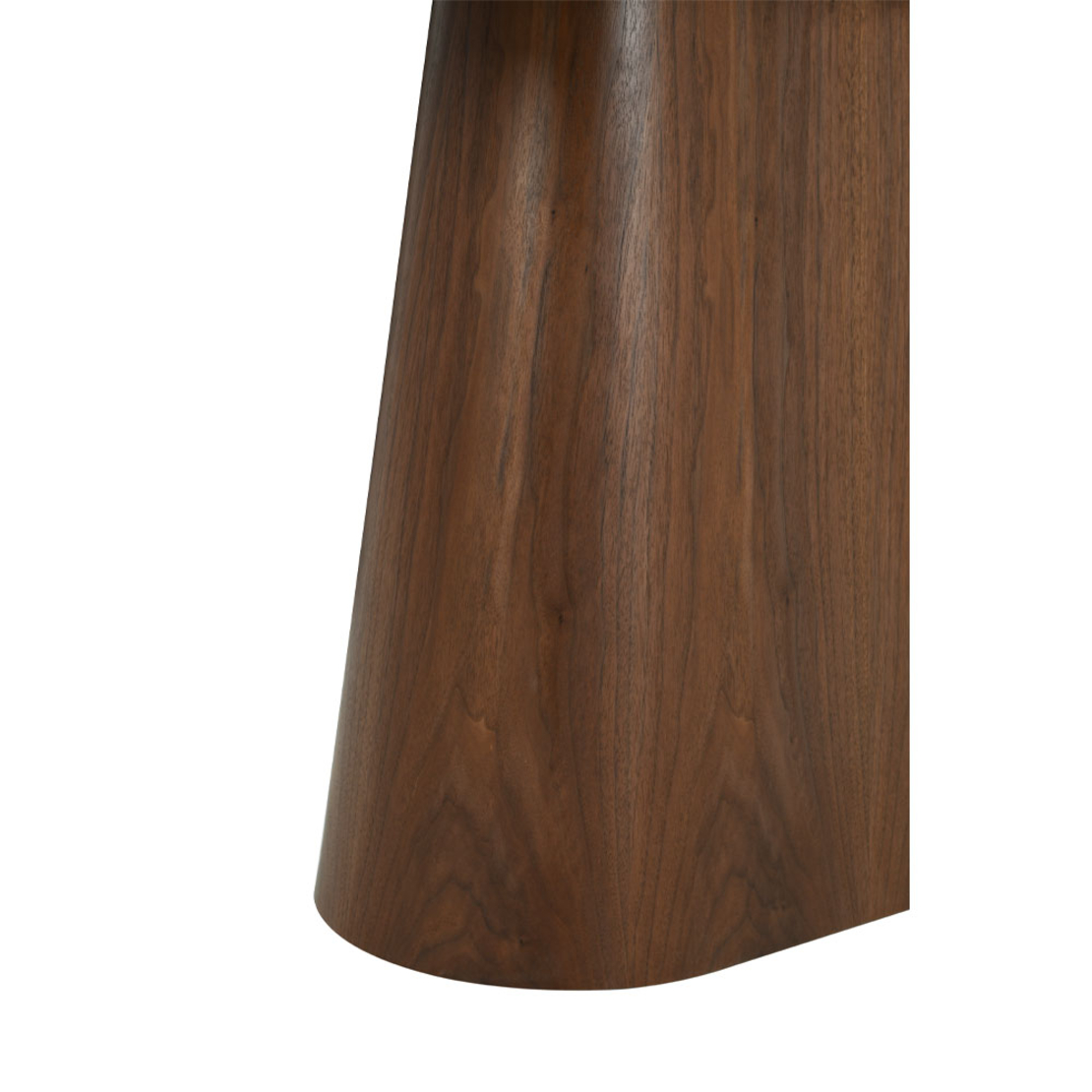 TOTEM CONSOLE GLASS WALNUT WHITE WITH MARBLE PATTERN VENEER ΟΑΚ 120x50x76 E1 PRC