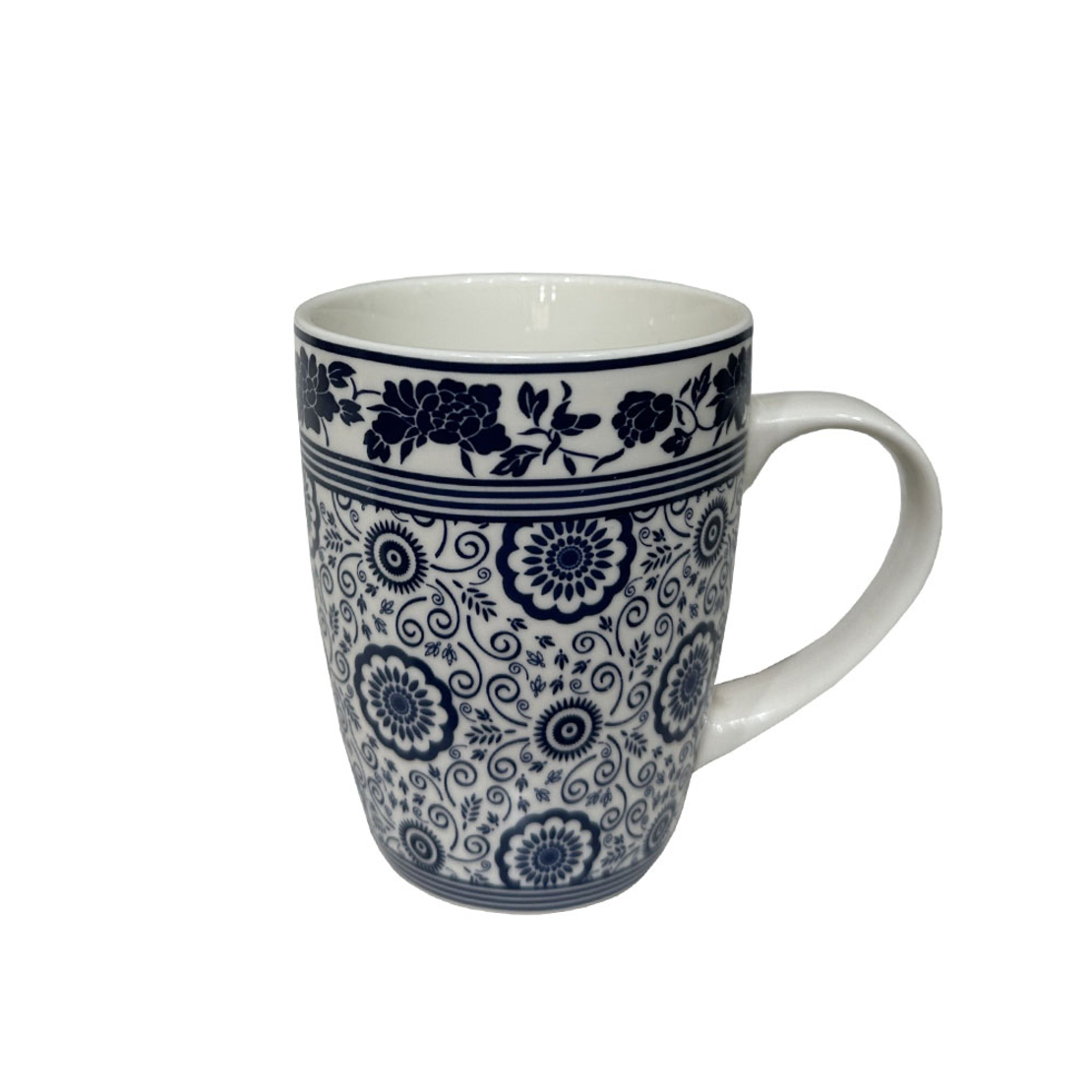 FELICIA B MUG NEW BONE CHINA WHITE BLUE D8,3xH10,5