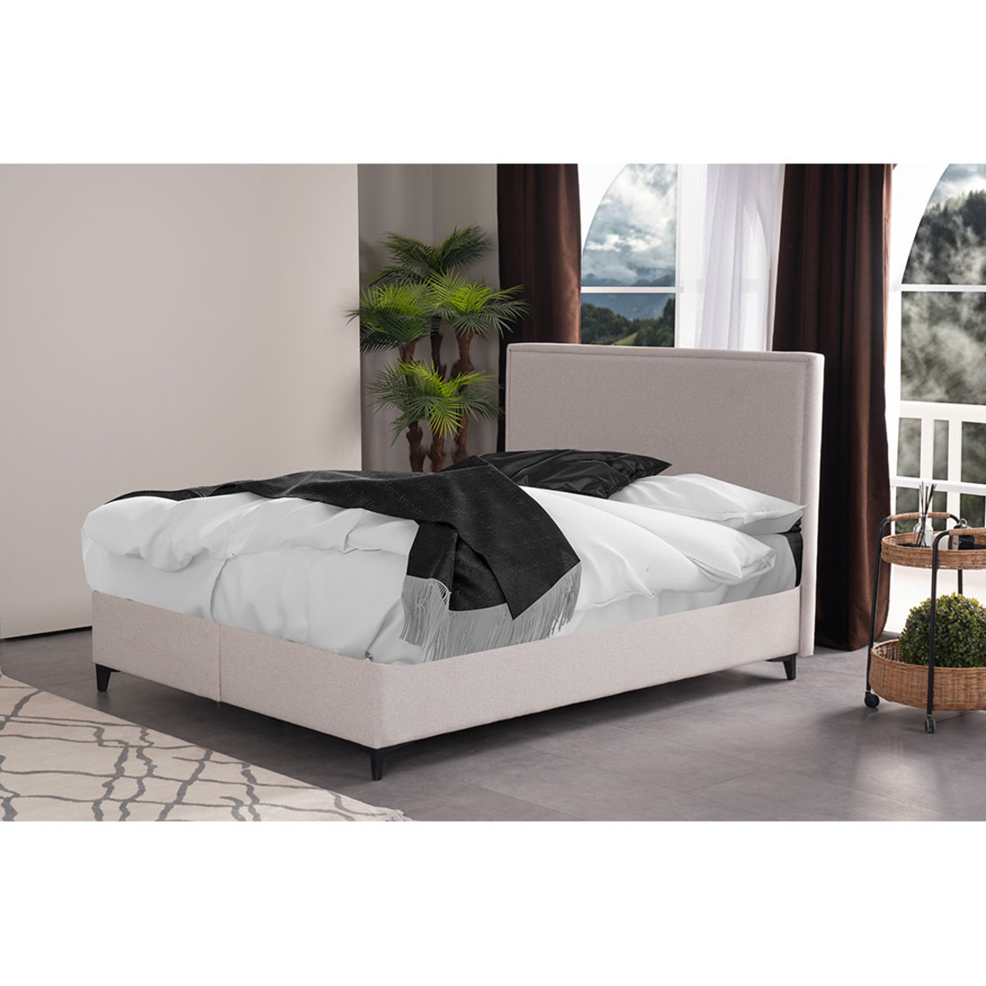 FRAME BED WITH STORAGE (FOR MATTRESS 160x200cm) ZAKAR LOOK BEIGE 16-854 E1 TR