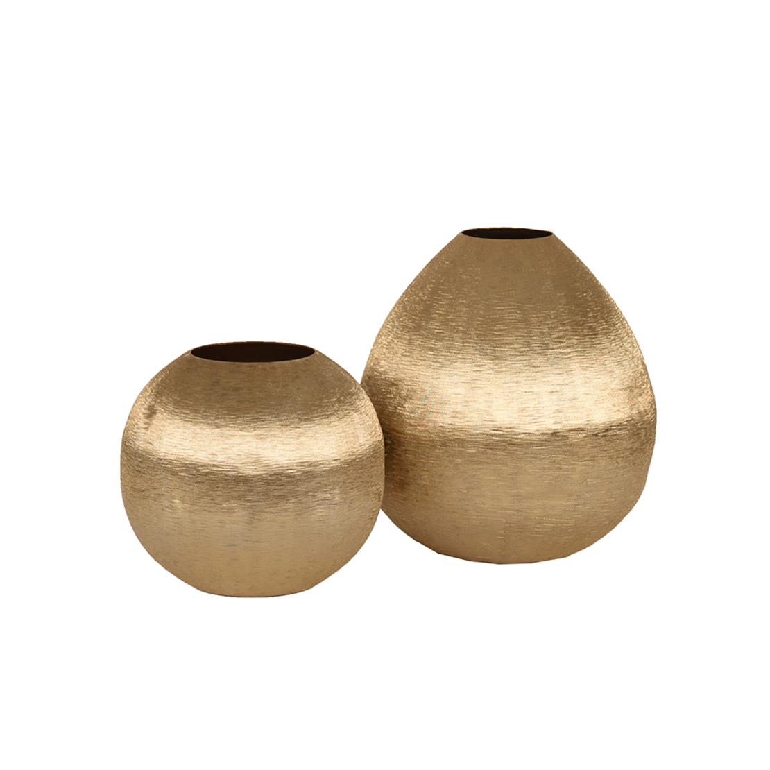 MINK VASE ALUMINIUM GOLD D24xH27cm IN