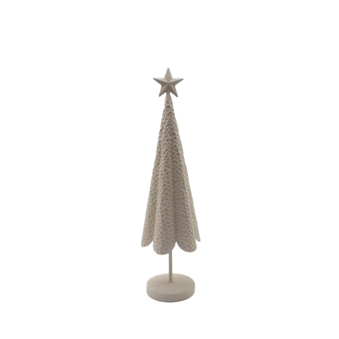 ABRE CHRISTMAS DECORATION TREE 14.5x14.5x53.5 METAL BEIGE