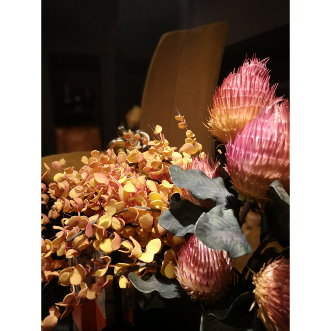 TORTH ARTIFICIAL LEAF EVA FOAM YELLOW RED H107cm P