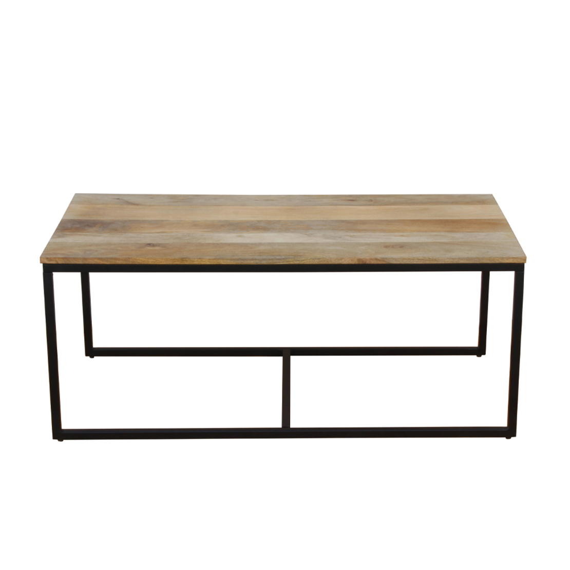 QUADRO COFFEE TABLE SET 3PCS WOOD MANGO NATURAL METAL BLACK 110x60xH45cm IN