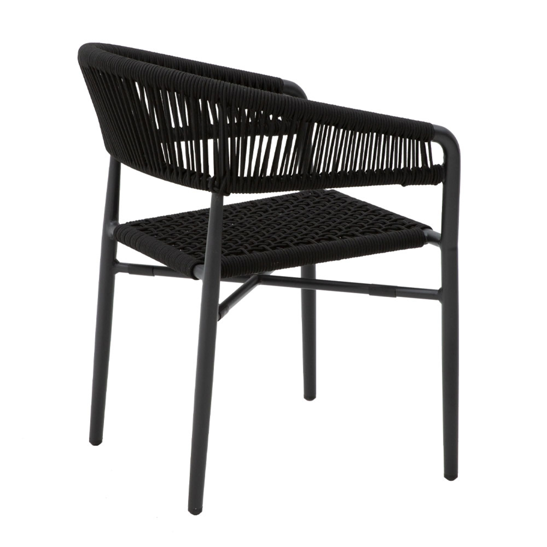 SCORPION ARMCHAIR ALUMINIUM BLACK 56x57,5xH76cm PRC