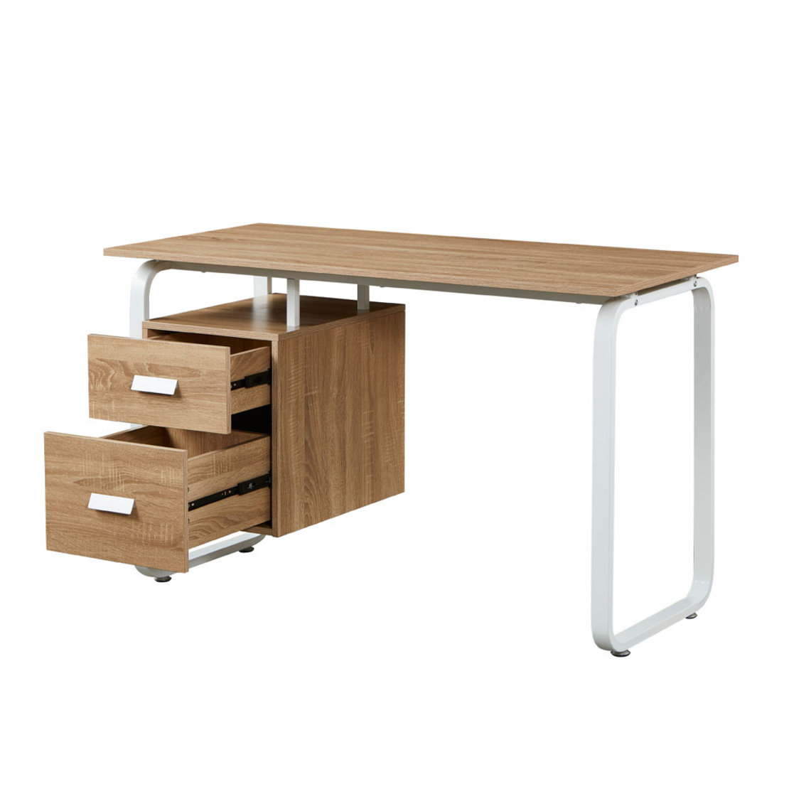 VOLER DESK 2DRAWERS CHIPBOARD WITH MELAMINE CARTA NATURAL WHITE 120x60xH75cm E1 PRC