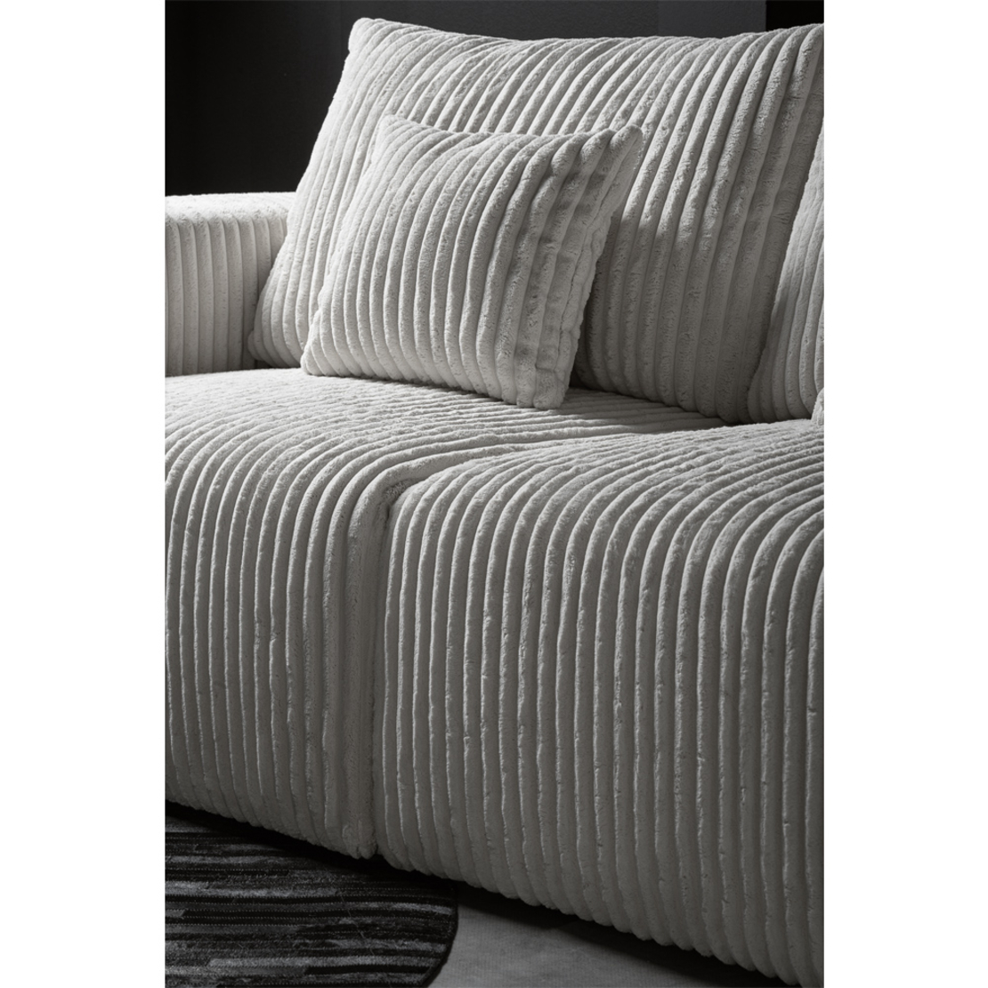 BULLET SOFA 3SEAT EASY CLEAN FABRIC GREY E1 EU