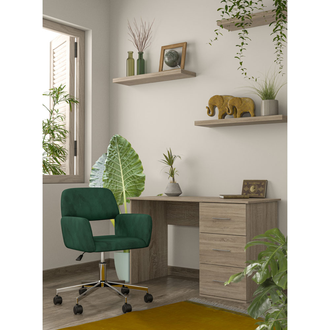AFRICANA 1 DECO ELEPHANT POLYRESIN YELLOW 24,5x11x