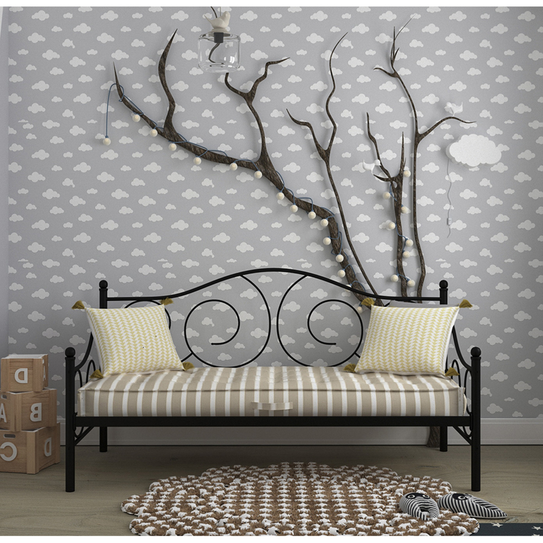 MAROCAIN MATTRESS FABRIC BEIGE WHITE IN