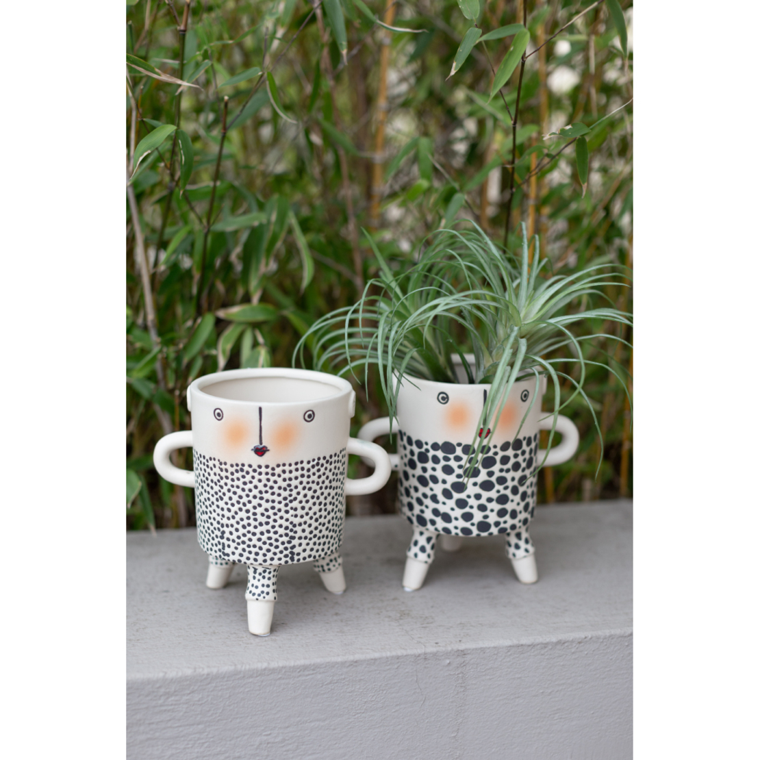 PERSON 2 PLANTER CERAMIC WHITE 18,8x12,5xH18,8cm P