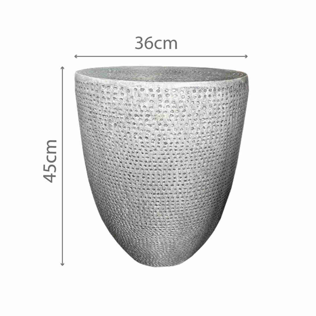 AFRICA SIDE TABLE MgO GREY 36x36xH45cm PRC