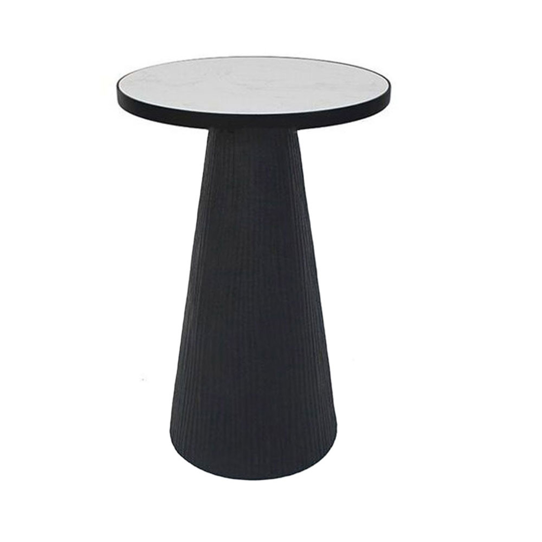 LAMP SIDE TABLE METAL NATURAL MARBLE BLACK 41x41xH