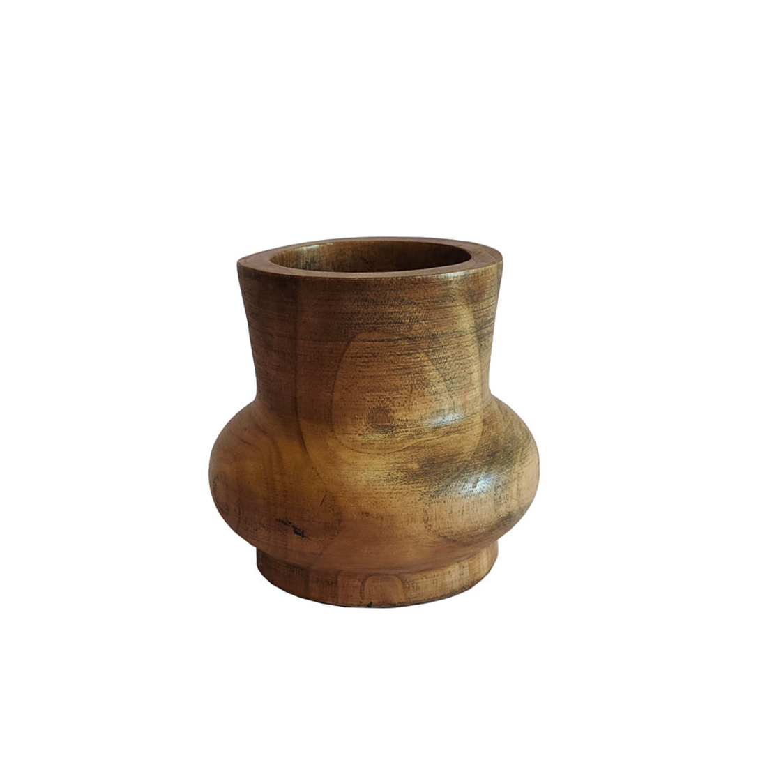 CEDAR VASE WOOD BROWN 23x23xH21cm PRC