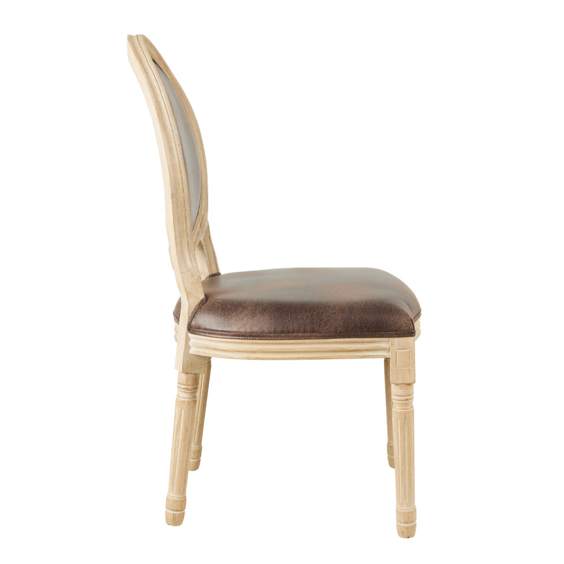 LUDOVIQUE CHAIR WOOD BIRCH BROWN ANTIQUE WOOD RUBBERWOOD NATURAL PRC
