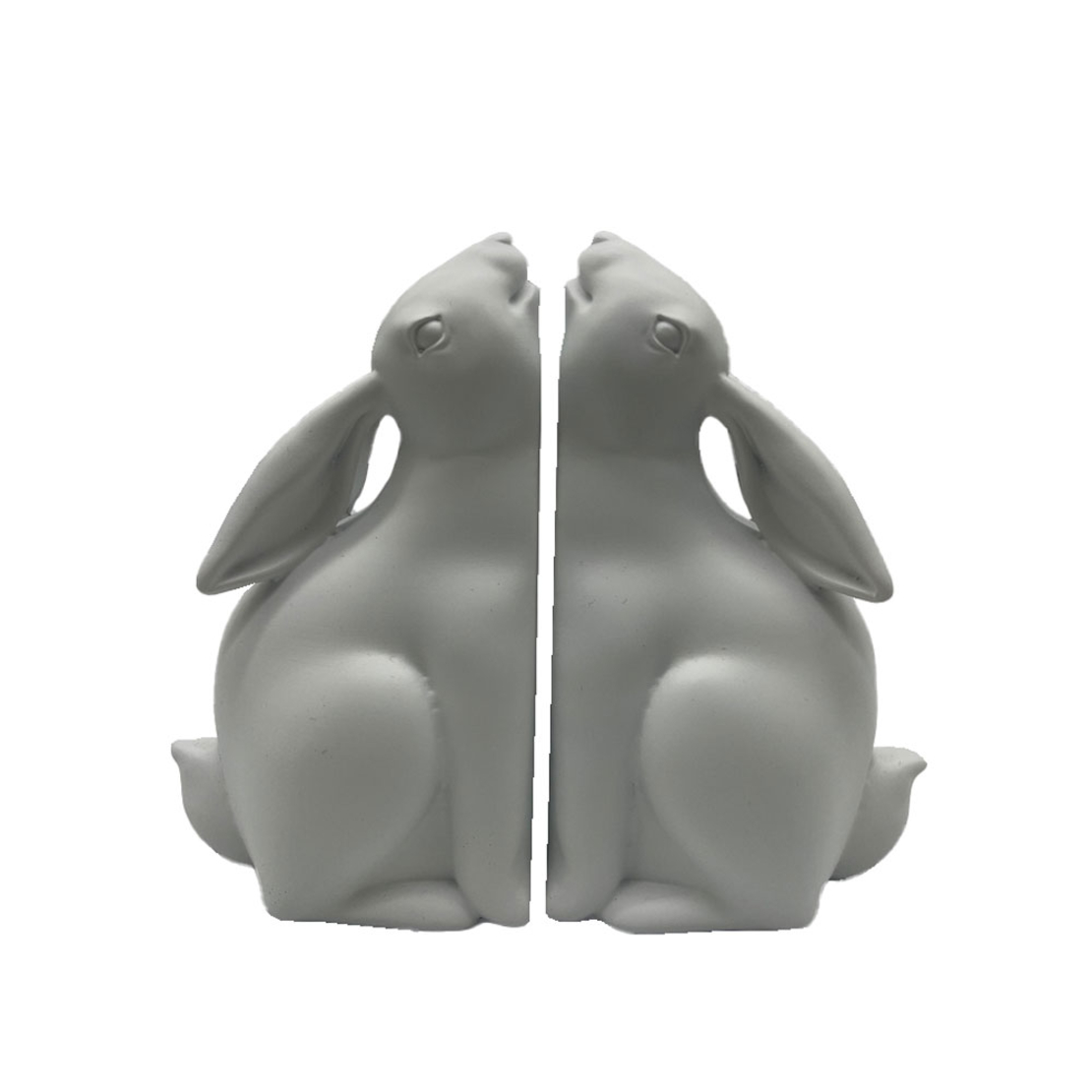 EASTER BUN BUN BOOKEND SET 2PCS POLYRESIN WHITE 21