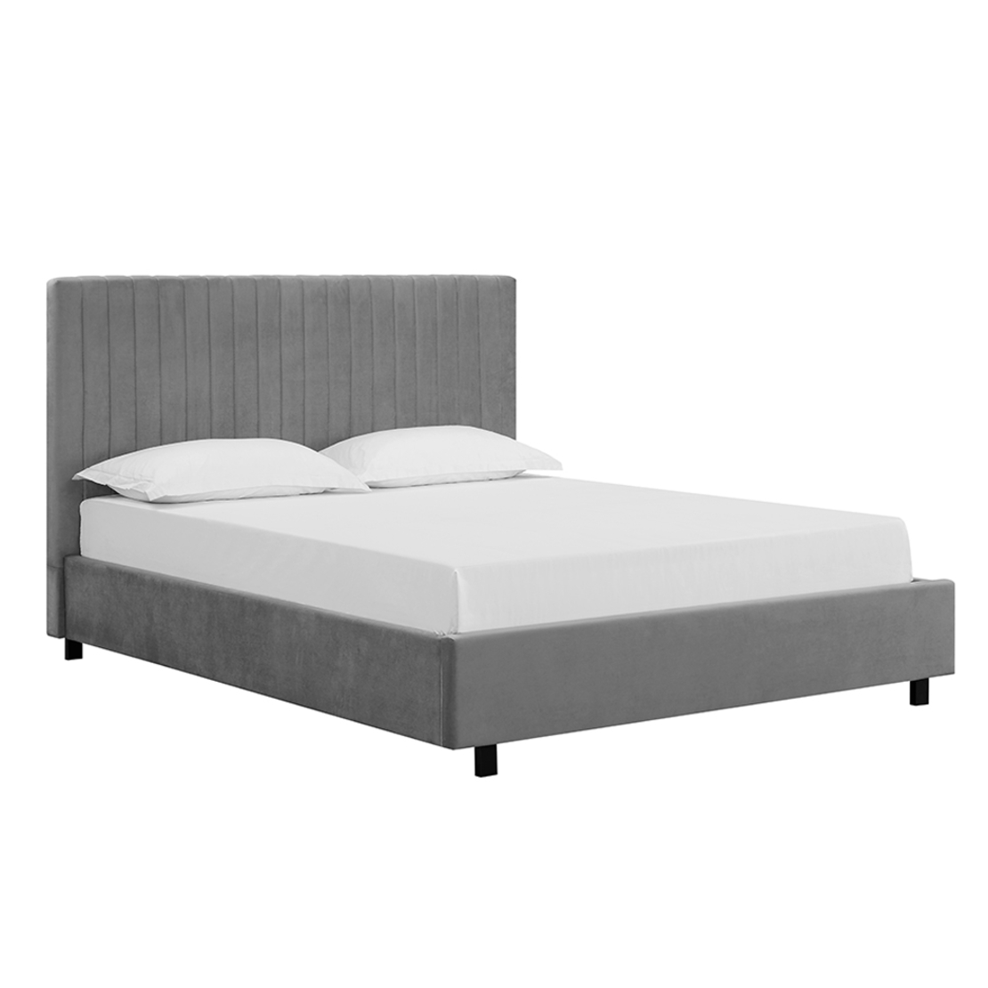 TIFFANY BED (FOR MATTRESS 160x200cm) FABRIC GREY E1 PRC