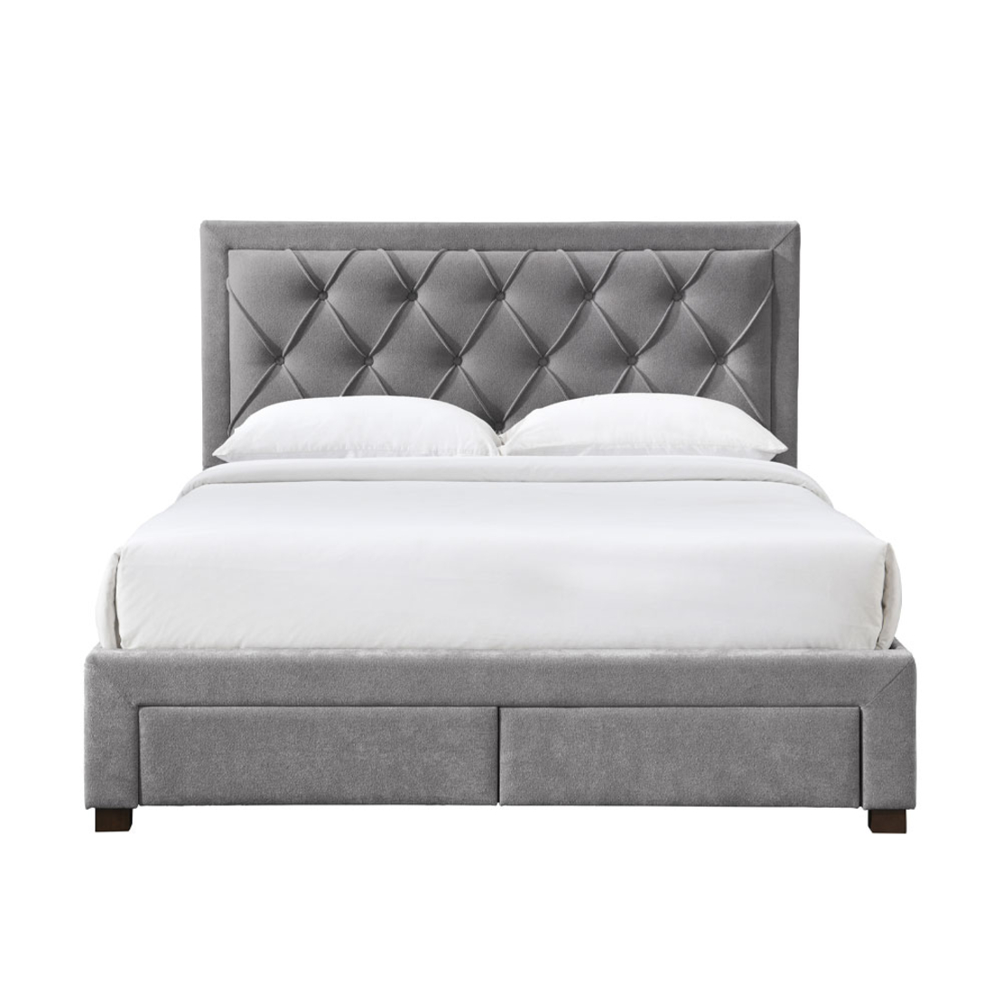 NOBLE BED (FOR MATTRESS 160x200cm) FABRIC GREY DARK E1 MY
