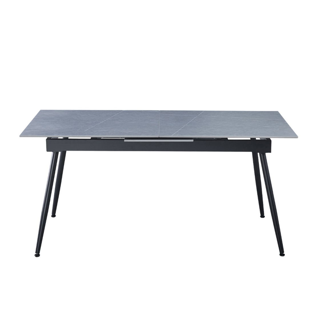 ATLANTIS TABLE EXTENDABLE CERAMIC GREY WITH MARBLE PATTERN METAL BLACK PRC
