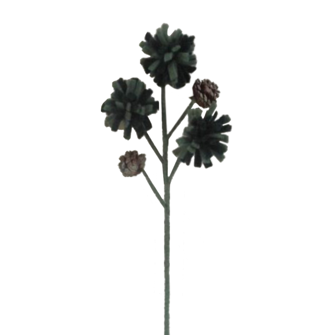 XMAS FELTRI BRANCH WITH FLOWERS FELT BLUE MINT 18x
