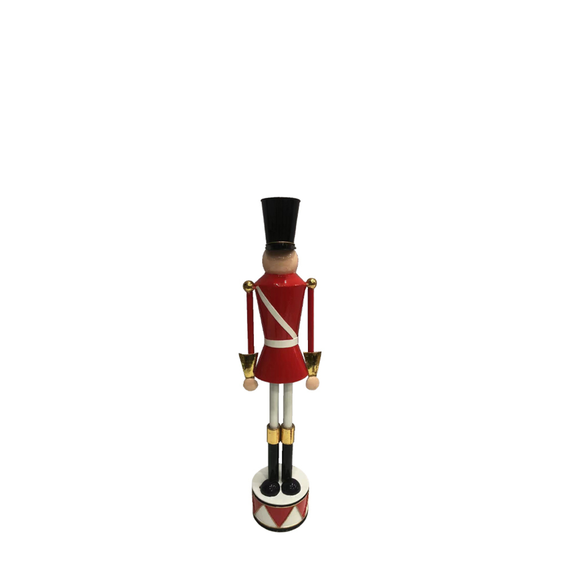XMAS RED SOLDIER S DECO METAL WHITE BLACK RED 12x9