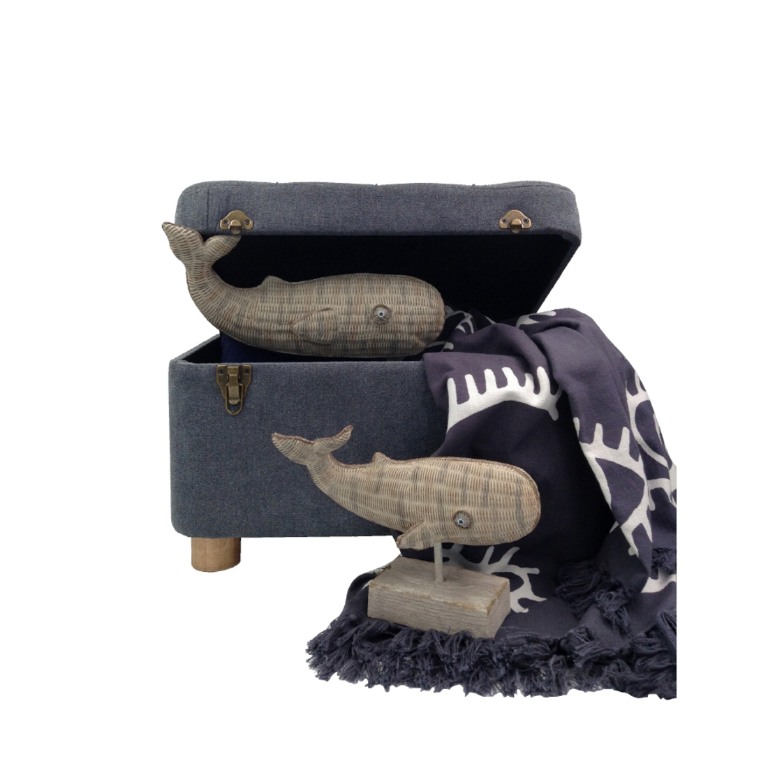 JE VEUX DECO WHALE POLYRESIN BROWN 34,5x16,5xH27cm