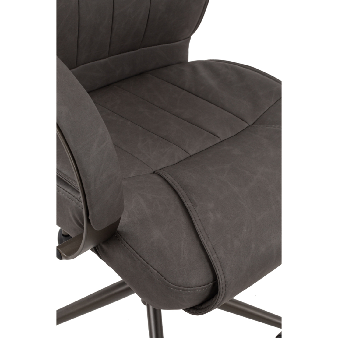 BOSS CHAIR DESK FABRIC BLACK GUNMETAL 63x68xH126cm PRC