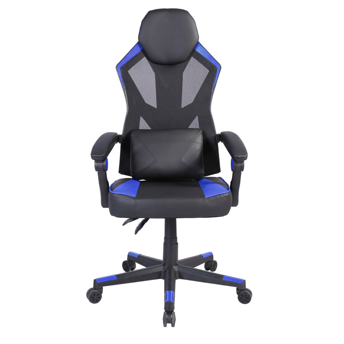 FUSION GAMING CHAIR DESK FABRIC BLACK NYLON BLUE PP 50x74xH137cm PRC