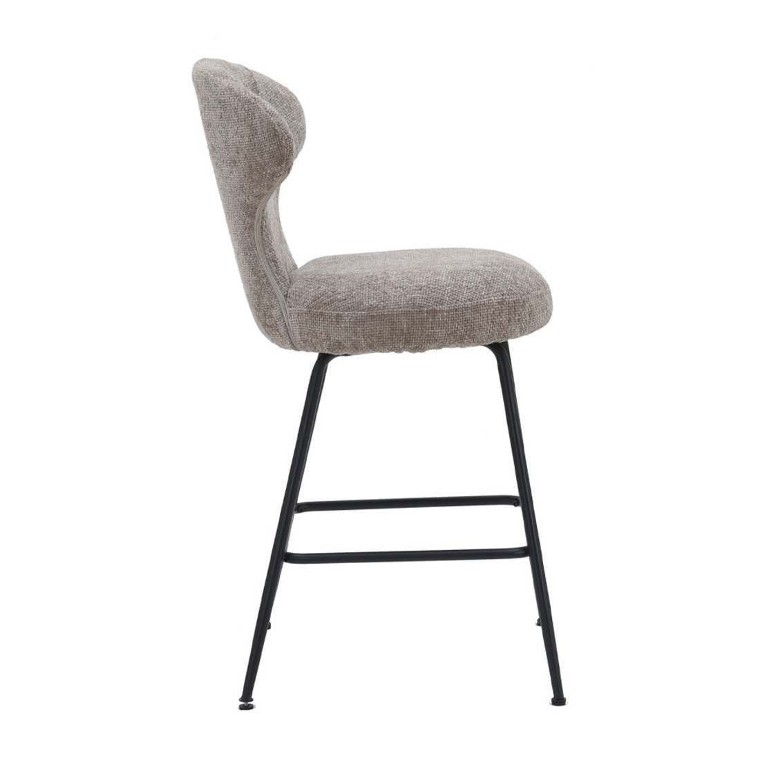 FUNGO STOOL BAR FABRIC BEIGE METAL BLACK E1 PRC
