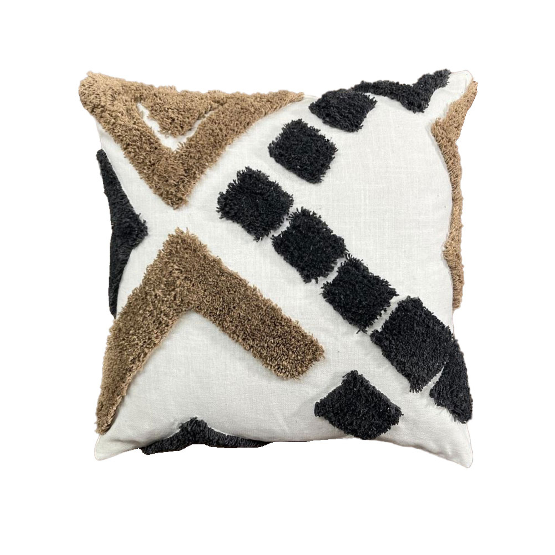 ΑΝΙΚΑ DECOR CUSHION IVORY BLACK EKAI 45x45cm IN