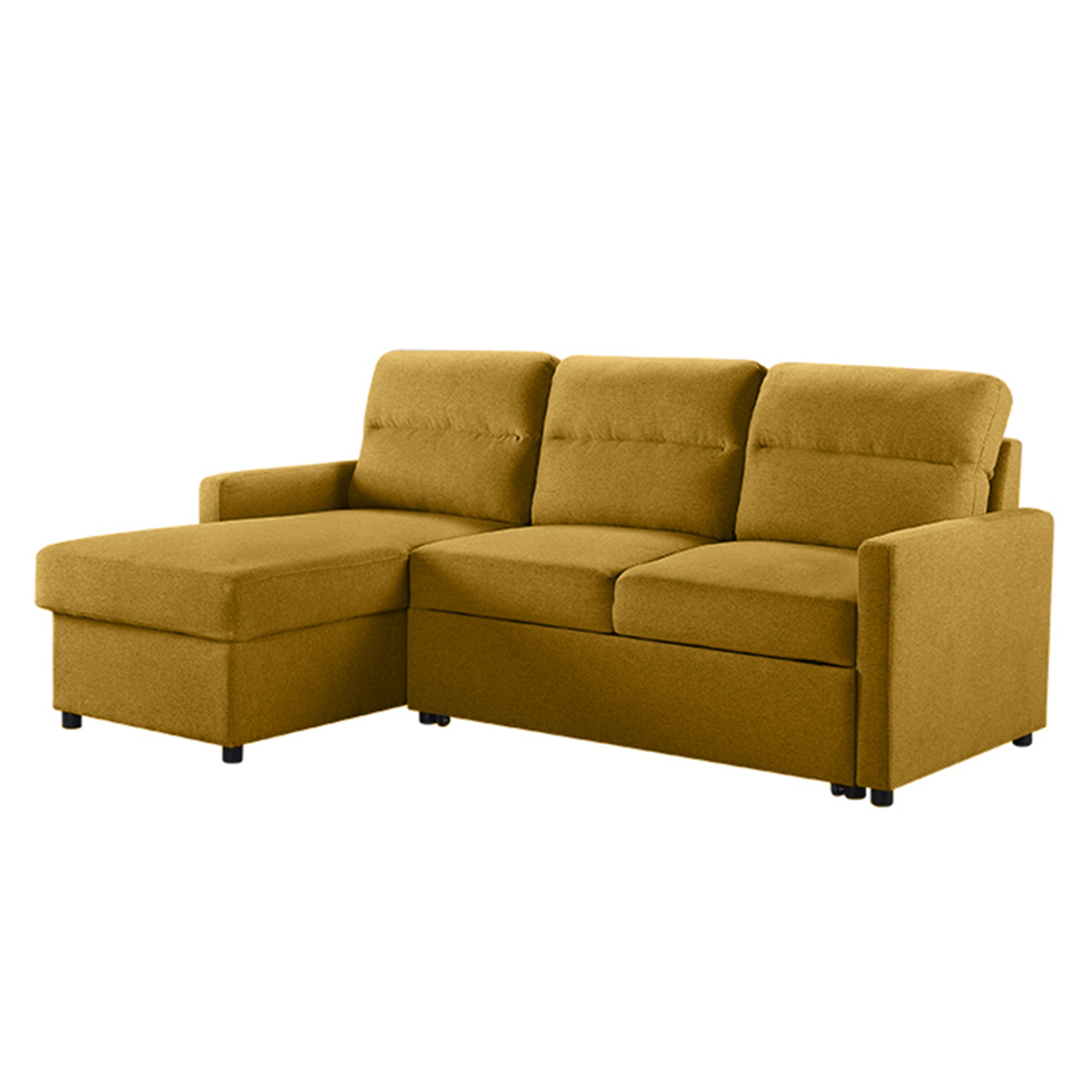 TUCAN SOFA BED REVERSABLE CORNER FABRIC MUSTARD E1 PRC