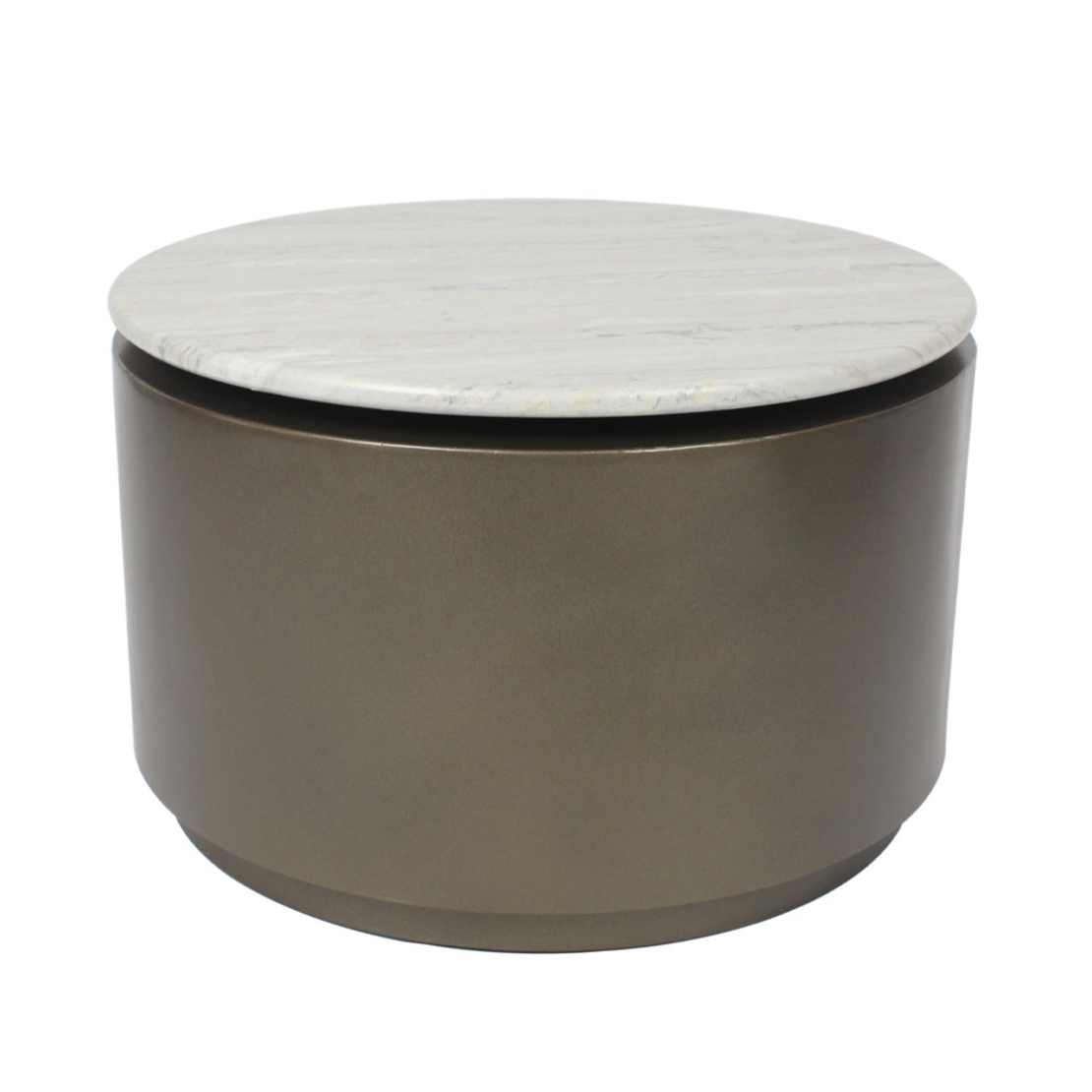 POMMA COFFEE TABLE METAL TRAVERTINE BRONZE MDF 60x
