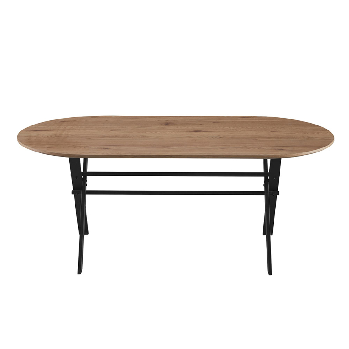 METRON TABLE CHIPBOARD WITH MELAMINE CARTA SONOMA METAL BLACK PRC