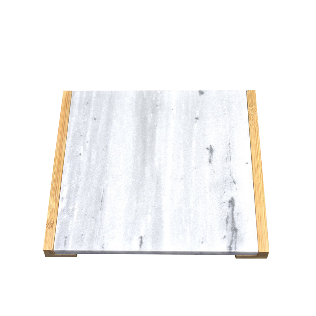 IBIZA TRAY CUTTING MARBLE BAMBOO WHITE 22x20xH2cm