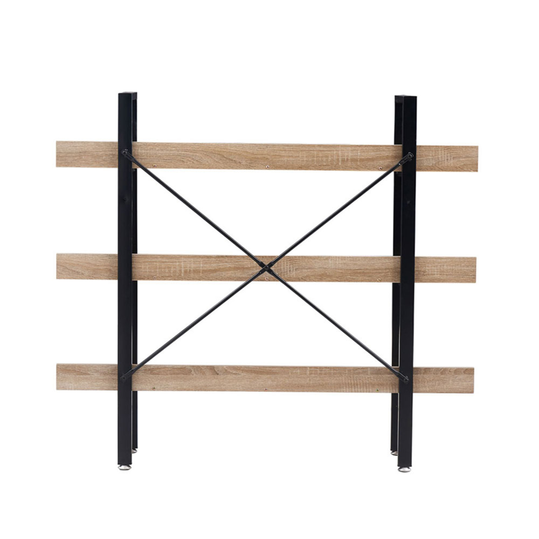 HORIZON BOOKCASE 3SHELVES CHIPBOARD WITH MELAMINE SONOMA BLACK 120x28xH106cm E1 PRC