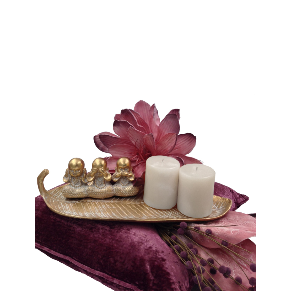 MAHATMA DECO POLYRESIN GOLD 43,5x16xH11cm PRC
