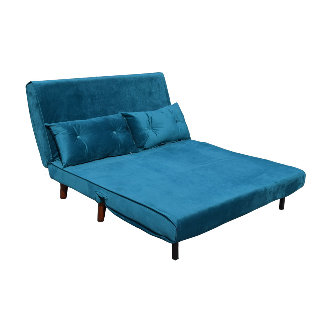 FALCON SOFA BED 2SEAT FOLDING FABRIC PETROL E1 PRC