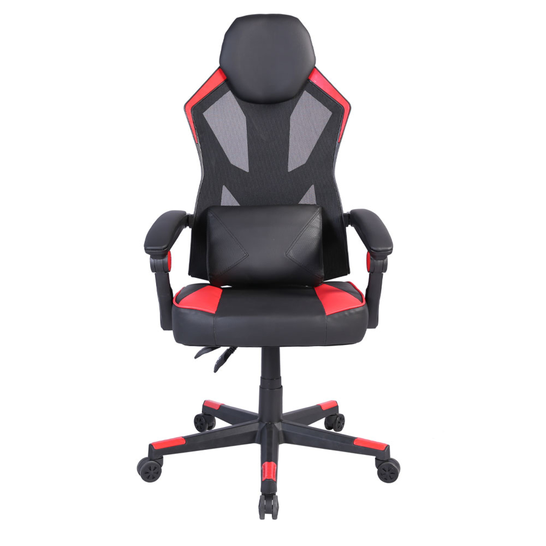 FUSION GAMING CHAIR DESK FABRIC BLACK NYLON RED PP 50x74xH137cm PRC