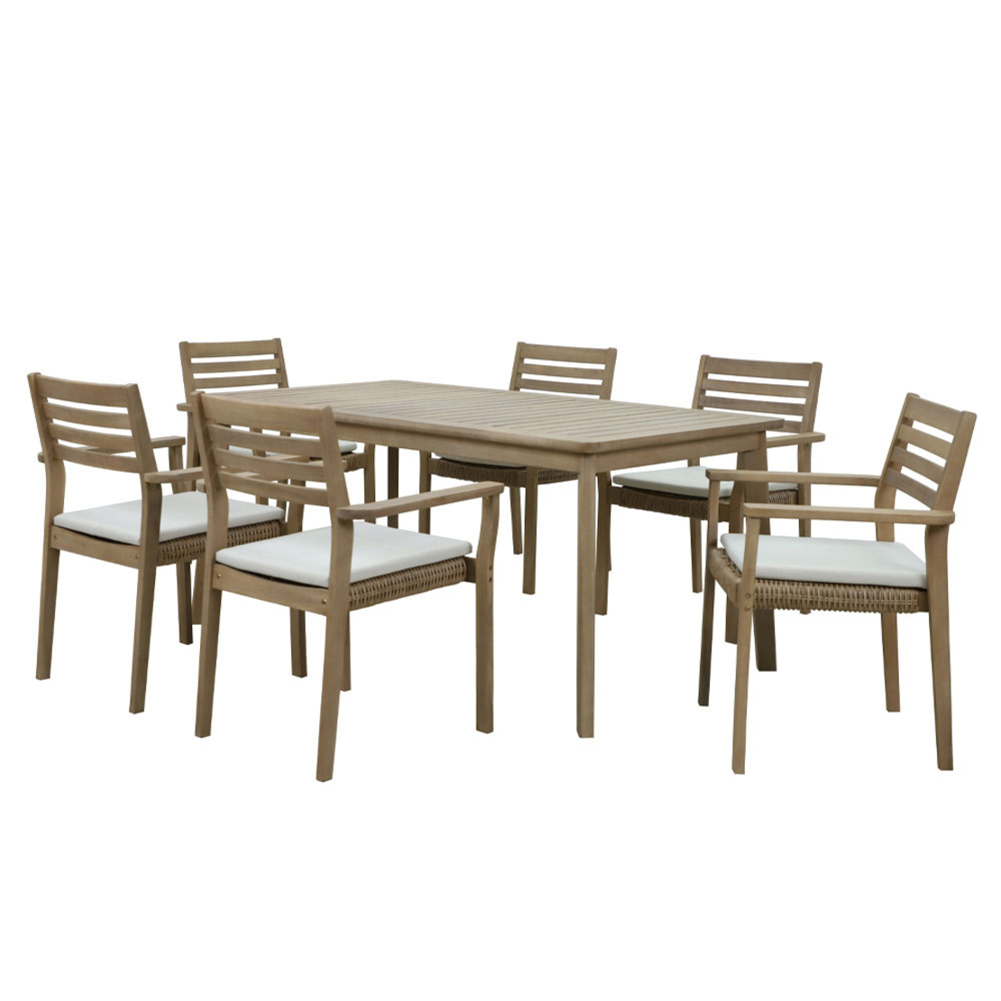 TOUJOUR DINING SET 6+1 SET 6+1 WOOD ACACIA NATURAL
