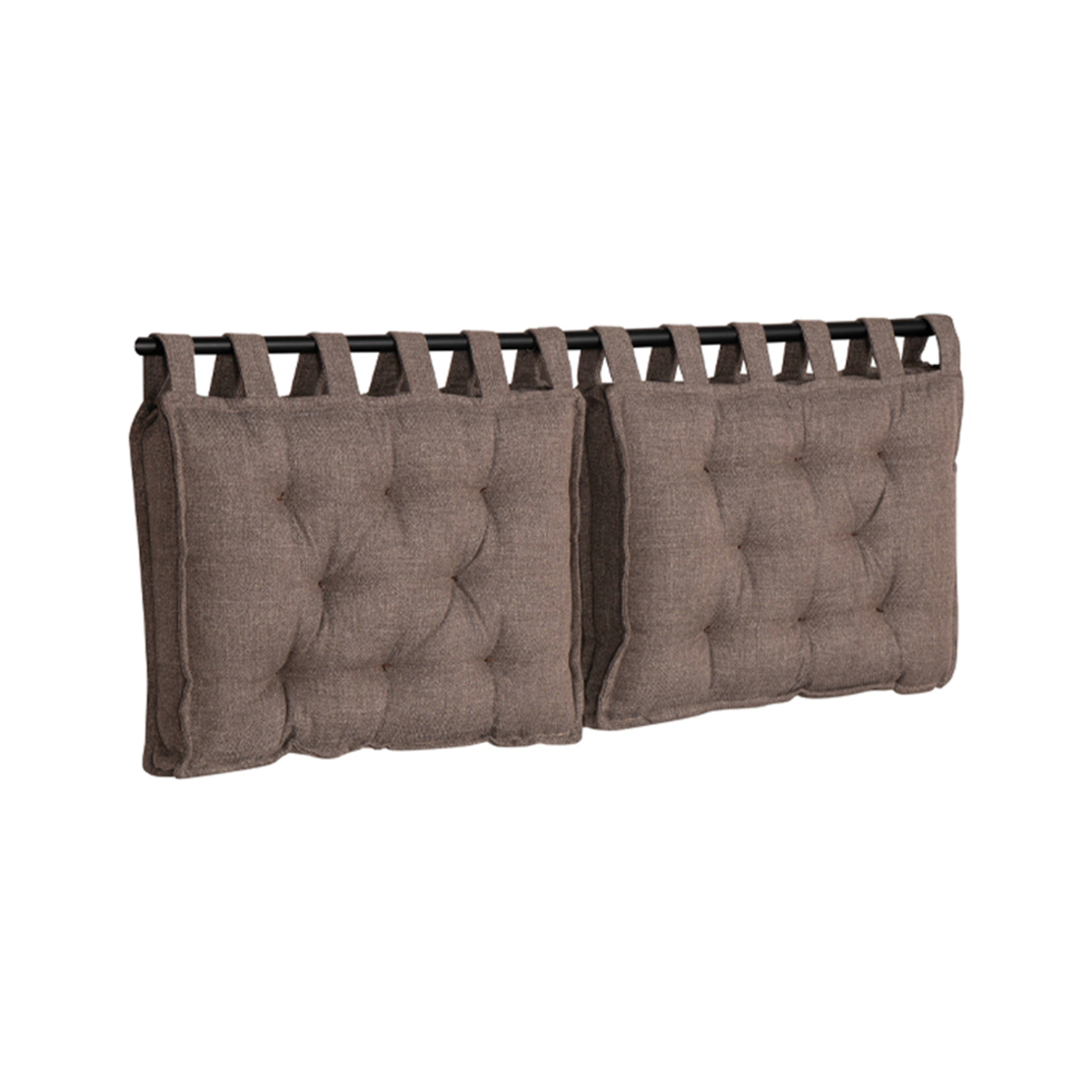 HANG HEADBOARD PILLOW SET 2PCS FABRIC GREY BROWN T