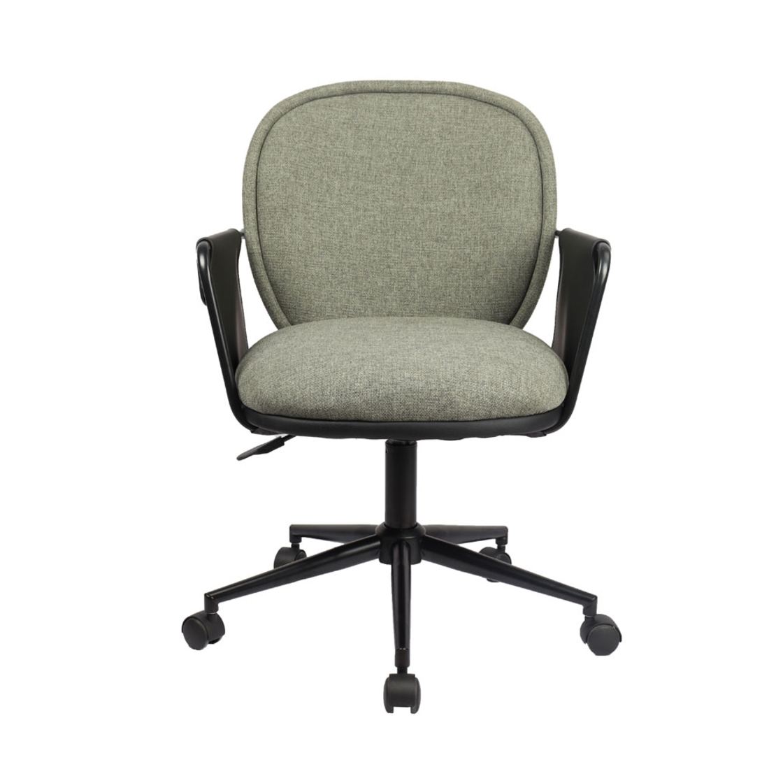 POST CHAIR DESK FABRIC OLIVE GREEN METAL BLACK MET