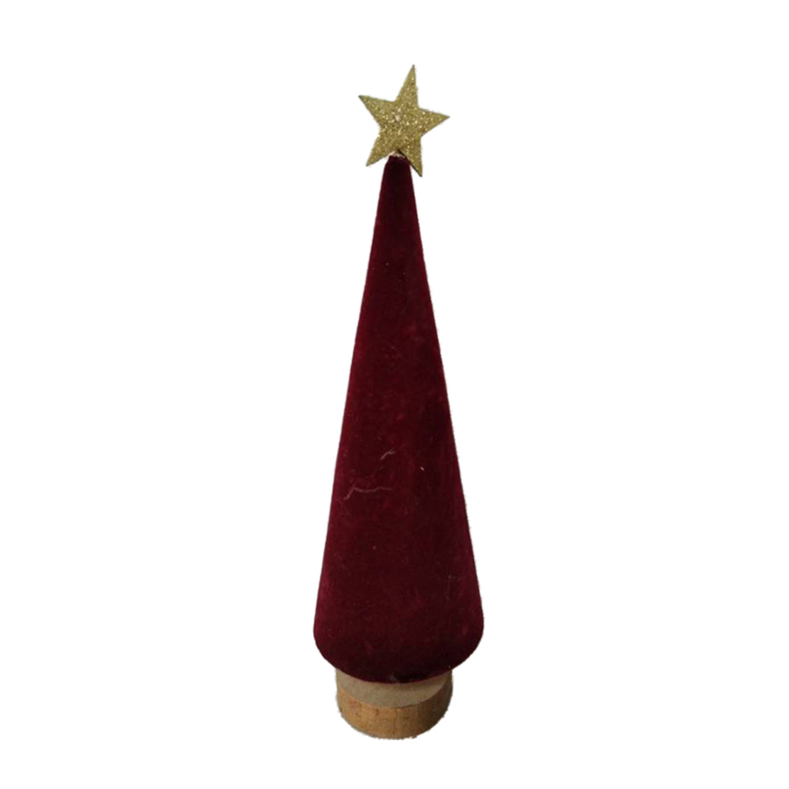 XMAS BORDO 5 TREE PINEWOOD BORDEAUX D8,7xH32,5cm P